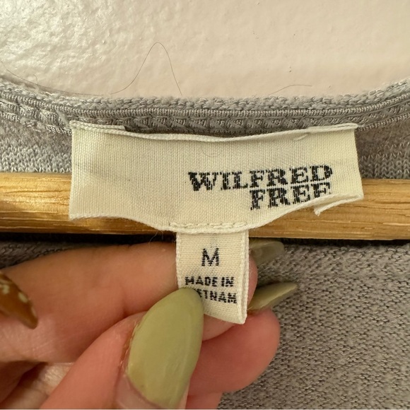 Aritzia Wilfred Free 3/4 Sleeve Mini Dress Gray Women Size M - Picture 6 of 6